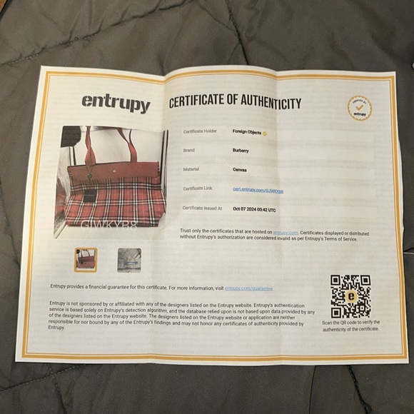 BURBERRY Red Plaid Tote Bag - Picture 2 of 10